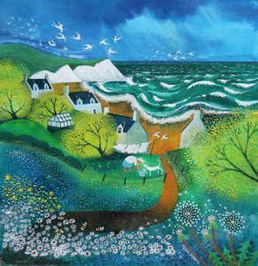 Stormy Washday, 2021 (akril, vászon) alkotó: Lisa Graa Jensen