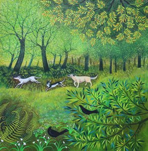 Három barát, 2024 (akril, vászon) alkotó: Lisa Graa Jensen