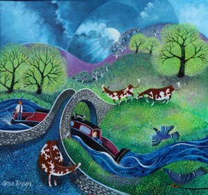 Time to Moor Up, 2023 (akril vászonra) alkotó: Lisa Graa Jensen