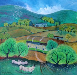 Yorkshire Dales 2016 (akrilfesték papíron)