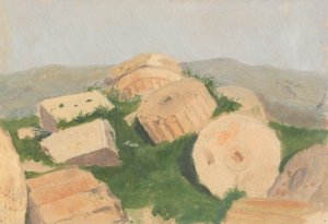 Törött oszlop, Parthenon, 1869.