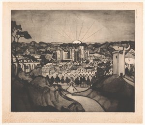 Avignon (eredeti cím) alkotó: Lodewijk Schelfhout (signed by artist)