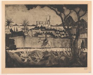 Bastia Korzikán Bastia (eredeti cím) alkotó: Lodewijk Schelfhout (signed by artist)