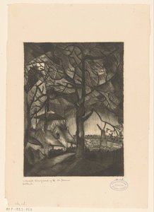 Tanya Les Fermes (eredeti cím a tárgyon) alkotó: Lodewijk Schelfhout (signed by artist)