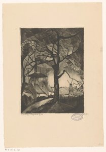 Tanya Les Fermes (eredeti cím a tárgyon) alkotó: Lodewijk Schelfhout (signed by artist)