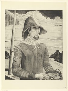 Breton csavar Breton Fisherman II (eredeti cím) alkotó: Lodewijk Schelfhout (signed by artist)
