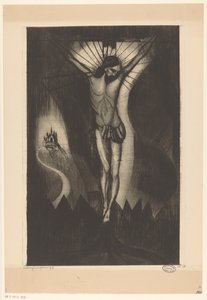 Krisztus a kereszten Le Christ II (eredeti cím) alkotó: Lodewijk Schelfhout (signed by artist)