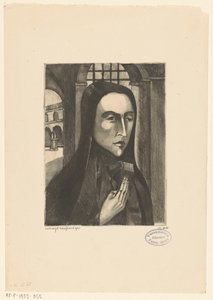korzikai nő Femme Corse (eredeti cím) alkotó: Lodewijk Schelfhout (signed by artist)