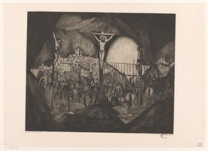 Golgota I (eredeti cím) alkotó: Lodewijk Schelfhout (signed by artist)