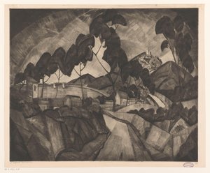 Dombos táj Provence-ban La Provence (eredeti cím a tárgyon) alkotó: Lodewijk Schelfhout (signed by artist)