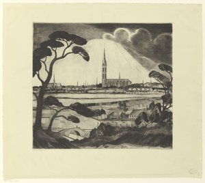 Hilversum és környéke Hilversum (eredeti cím) alkotó: Lodewijk Schelfhout (signed by artist)