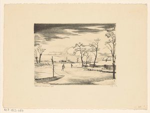 Holland téli táj II Hiver és Hollande II (eredeti cím) alkotó: Lodewijk Schelfhout (signed by artist)