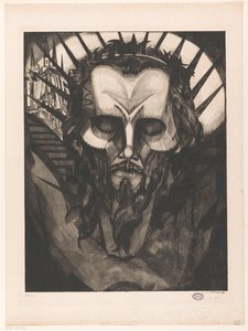 Krisztus feje Tête de Christ I (eredeti cím) alkotó: Lodewijk Schelfhout (signed by artist)