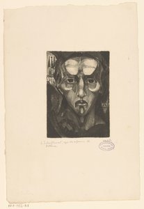 Egy nő feje Tête de femme III (eredeti cím a tárgyon) alkotó: Lodewijk Schelfhout (signed by artist)