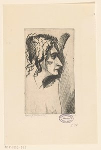 Egy nő feje Tête de femme IV (eredeti cím) alkotó: Lodewijk Schelfhout (signed by artist)