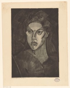 Egy nő feje Tête de femme I (eredeti cím a tárgyon) alkotó: Lodewijk Schelfhout (signed by artist)