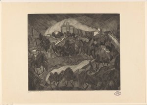 Vár egy dombon Le Château I (eredeti cím a tárgyon) alkotó: Lodewijk Schelfhout (signed by artist)