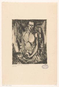 Muzikant La Crainte (eredeti cím a tárgyon) alkotó: Lodewijk Schelfhout (signed by artist)