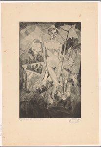 Meztelen nő dombos tájon Nue dans un paysage (eredeti cím az objektumon)