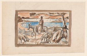 Repülés Egyiptomba alkotó: Lodewijk Schelfhout (signed by artist)