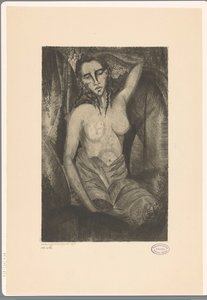 Ülő nő Femme Assise (eredeti cím) alkotó: Lodewijk Schelfhout (signed by artist)