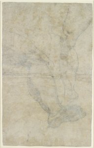 Tanulmányok két pár lábról, c1575-1615 alkotó: Lodovico Carracci
