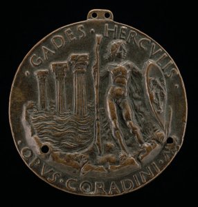 Herkules és három oszlop a tengerben [hátra], 1472. alkotó: Lodovico Corradini