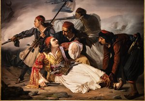 Marco Botzaris halála, 1841 körül (olaj, vászon) alkotó: Lodovico Lipparini