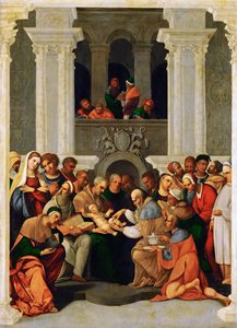 Reneszánsz: La circoncision du Christ – Die Beschneidung Christi par Mazzolino, Ludovico (1480-1528)
