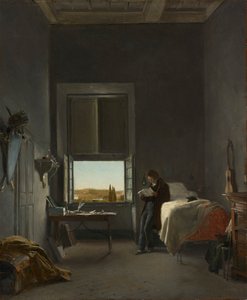 A művész a szobájában a Villa Mediciben, Róma, 1817. alkotó: Léon Cogniet