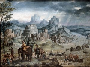 Trasimene-tói csata (olaj, vászon) alkotó: Léonard Thiry