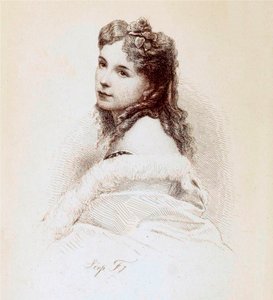 Cora Pearl metszete Léopold Flamengtől. alkotó: Leopold Flameng