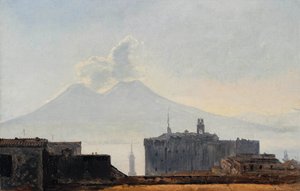 Nápoly látképe a Vezúvval alkotó: Léopold Robert
