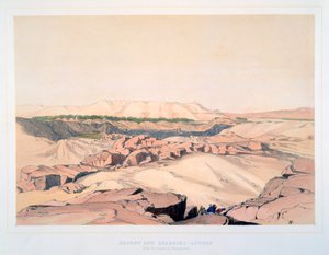 "Sivatag és kőbányák, Asouan, Elefantin szigetével", Egyiptom, XIX. század alkotó: Lord Wharncliffe