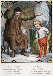 Illusztráció: Lorenz Frolich (1820-1908) a „The Good King Dagobert” című népszerű dalhoz. J. Hetzel kiadás.1880 körül.