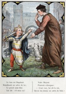 Illusztráció: Lorenz Frolich (1820-1908) a „The Good King Dagobert” című népszerű dalhoz. J. Hetzel kiadás.1880 körül. alkotó: Lorens Frolich