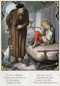 Illusztráció: Lorenz Frolich (1820-1908) a „The Good King Dagobert” című népszerű dalhoz. Kiadás J. Hetzel.1880 körül. (Fogfájás) alkotó: Lorens Frolich