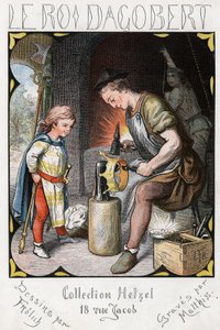 Illusztráció: Lorenz Frolich (1820-1908) a „The Good King Dagobert” című népszerű dalhoz. J. Hetzel kiadás.1880 körül.