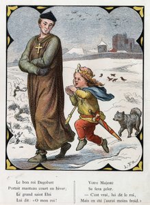 Illusztráció: Lorenz Frolich (1820-1908) a „The Good King Dagobert” című népszerű dalhoz. J. Hetzel kiadás.1880 körül. alkotó: Lorens Frolich