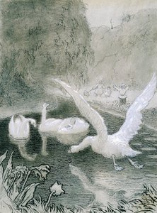 Csúnya kiskacsa, illusztráció: Lorenz Frolich (1820-1908) Hans Christian Andersen (1805-1875) meséhez