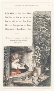 Berthe, Bonte, Well, Barbet, Bergeronnette, Balsamine, Birch, Beak, Becqueter, Arm, Bouquet, Candy, Bottom, 15. oldal - Ábécé Mademoiselle Lili, L. Froelich és egy apuka (maga Hetzel) által. Bibliotheque  Magasin d