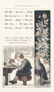 Denis, Duty, Finger, Dictionary, Dicter, Dahlia, Suede, Top, Turkey, Sunday, Drawing, Dinner, Desszert, 17. oldal - Ábécé Lili kisasszonytól, L. Froelich-től és egy apukától (maga Hetzel). Bibliotheque  Magasin d