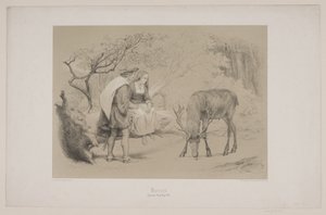 A kereszt, p. 299, illusztráció Christian Winther "Flight of the Deer" című művéhez alkotó: Lorenz Frølich