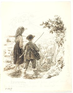 Marie és Jujules, mint pásztorok alkotó: Lorenz Frølich
