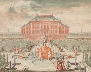 A Konings Huis van de Tuin-zyde, a Vénusz szökőkútjával, in: Tooneel Der Voornameste N..., n.d..