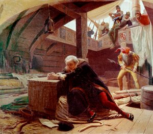 Kolumbusz Kristóf 1500-ban, Spanyolországba való visszatérése során