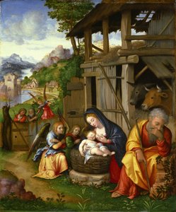 ""Nativite"" Peinture de Lorenzo Leonbruno (1480-1537) vers 1515 National Museum of Western Art, Tokió