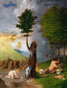 Az erény és a bűn allegóriája alkotó: Lorenzo Lotto