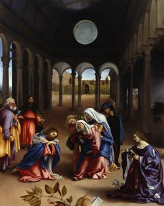Krisztus búcsúja anyjától alkotó: Lorenzo Lotto