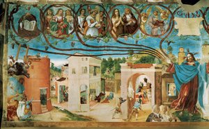 A Capella Suardi bal oldala, Santa Barbara templom Bergamóban ... (falfestmény) alkotó: Lorenzo Lotto
